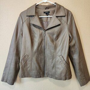 Alfani size small tan moto jacket